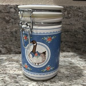 Vintage Ceramic Storage Canister Jar 80s